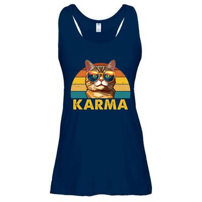 Karma Retro Vintage Sunset Cat Ladies Essential Flowy Tank