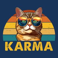 Karma Retro Vintage Sunset Cat Visor