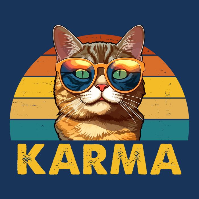 Karma Retro Vintage Sunset Cat Visor