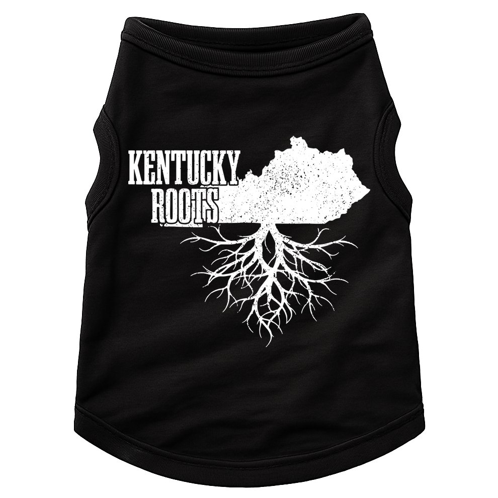 Kentucky Roots Vintage Usa Patriotic Pride State Map Gift Doggie Tank