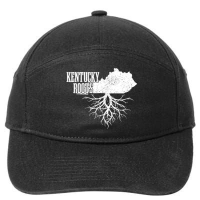 Kentucky Roots Vintage Usa Patriotic Pride State Map Gift 7-Panel Snapback Hat