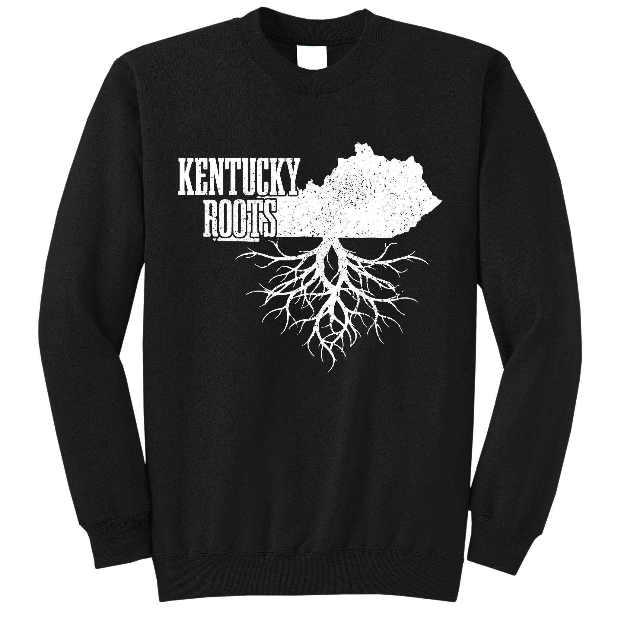 Kentucky Roots Vintage Usa Patriotic Pride State Map Gift Tall Sweatshirt