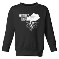 Kentucky Roots Vintage Usa Patriotic Pride State Map Gift Toddler Sweatshirt