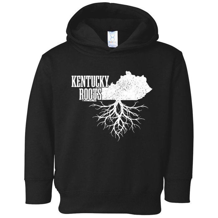 Kentucky Roots Vintage Usa Patriotic Pride State Map Gift Toddler Hoodie