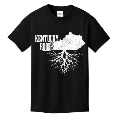 Kentucky Roots Vintage Usa Patriotic Pride State Map Gift Kids T-Shirt