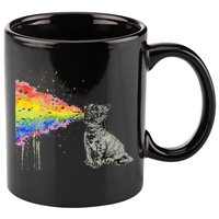 Kitten Rainbow Vomit Funny Rainbow Cat 11oz C Handle Ceramic Mug