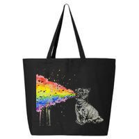 Kitten Rainbow Vomit Funny Rainbow Cat 25L Jumbo Tote