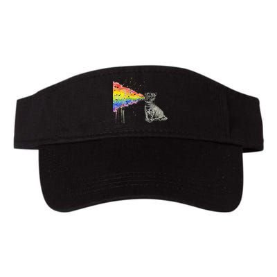 Kitten Rainbow Vomit Funny Rainbow Cat Visor