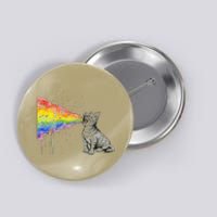 Kitten Rainbow Vomit Funny Rainbow Cat Button