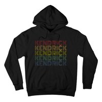 Kendrick Retro Wordmark Pattern Vintage Style Hoodie