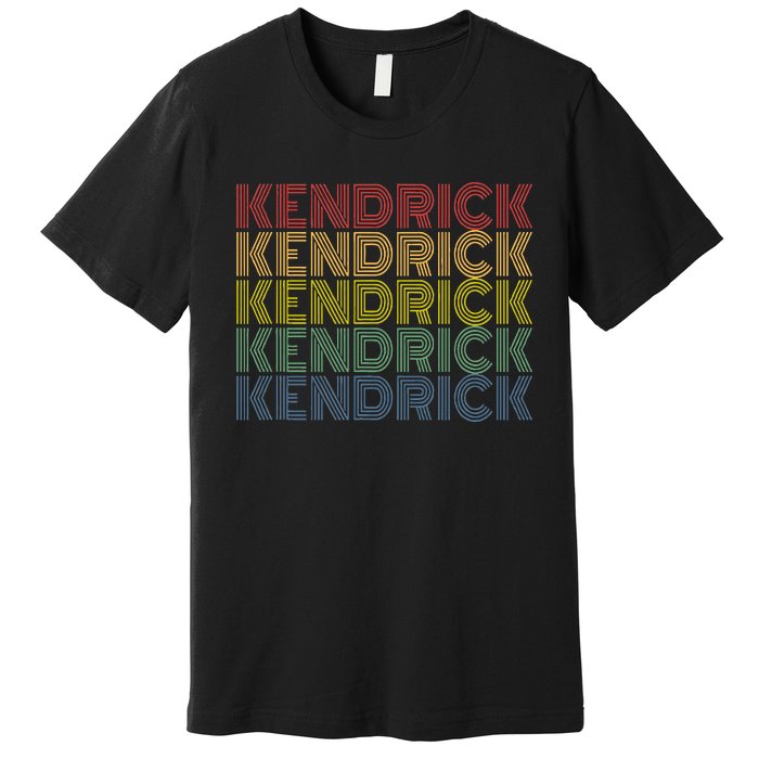 Kendrick Retro Wordmark Pattern Vintage Style Premium T-Shirt