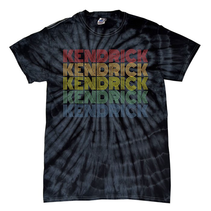 Kendrick Retro Wordmark Pattern Vintage Style Tie-Dye T-Shirt