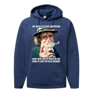 Keith Richards We Need To Start Worrying Performance Fleece Hoodie