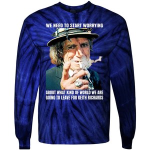 Keith Richards We Need To Start Worrying Tie-Dye Long Sleeve Shirt