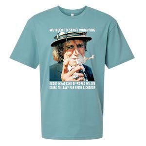 Keith Richards We Need To Start Worrying Sueded Cloud Jersey T-Shirt