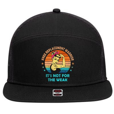 Knee Replacement Warrior ItS Not For The Weak Strong 7 Panel Mesh Trucker Snapback Hat