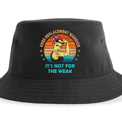 Knee Replacement Warrior ItS Not For The Weak Strong Sustainable Bucket Hat