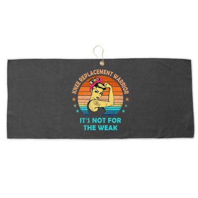 Knee Replacement Warrior ItS Not For The Weak Strong Large Microfiber Waffle Golf Towel
