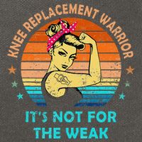 Knee Replacement Warrior ItS Not For The Weak Strong Cotton Canvas Backpack