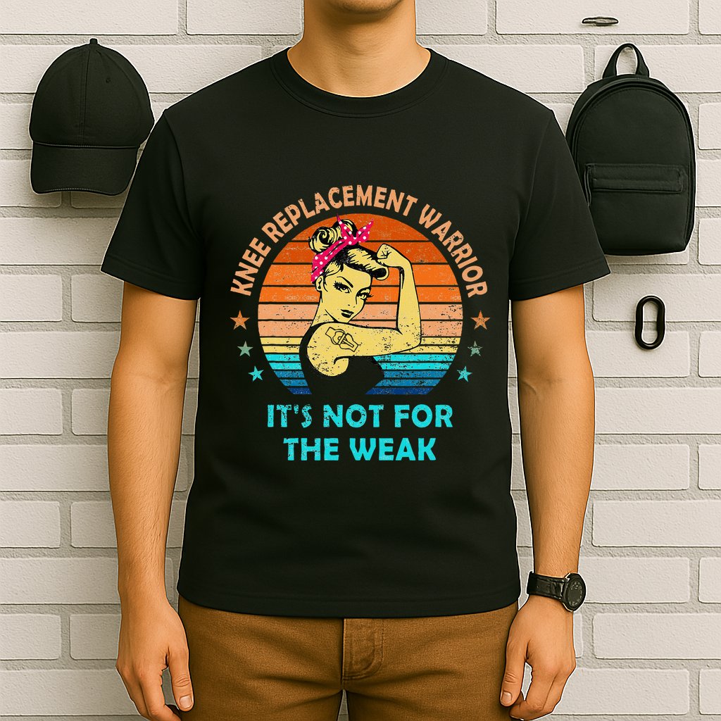 Knee Replacement Warrior ItS Not For The Weak Strong Women T-Shirt