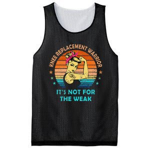 Knee Replacement Warrior ItS Not For The Weak Strong Women Mesh Reversible Basketball Jersey Tank