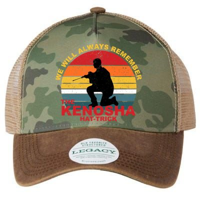 Kyle Rittenhouse We Will Always Remember The Kenosha Hat Trick Legacy Tie Dye Trucker Hat