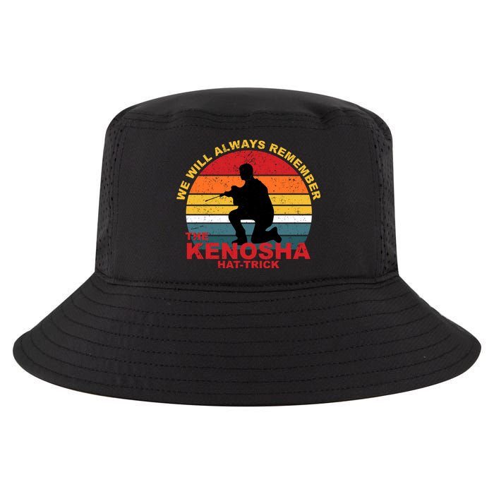 Kyle Rittenhouse We Will Always Remember The Kenosha Hat Trick Cool Comfort Performance Bucket Hat