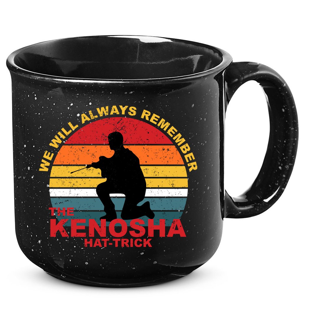 Kyle Rittenhouse We Will Always Remember The Kenosha Hat Trick 15oz Campfire Ceramic Mug