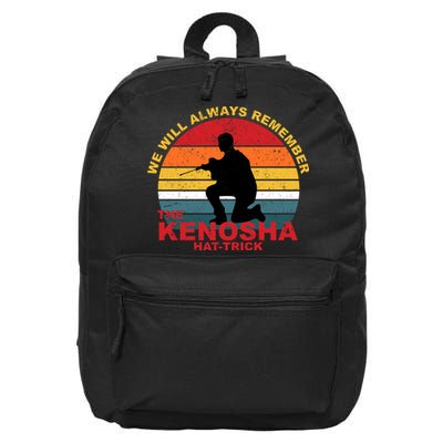 Kyle Rittenhouse We Will Always Remember The Kenosha Hat Trick 16 in Basic Backpack