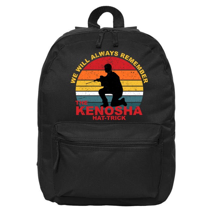 Kyle Rittenhouse We Will Always Remember The Kenosha Hat Trick 16 in Basic Backpack