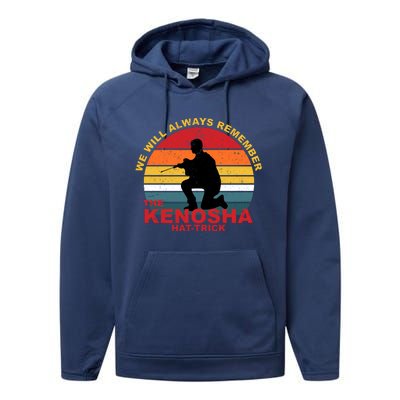 Kyle Rittenhouse We Will Always Remember The Kenosha Hat Trick Performance Fleece Hoodie