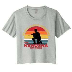 Kyle Rittenhouse We Will Always Remember The Kenosha Hat Trick Women's Crop Top Tee