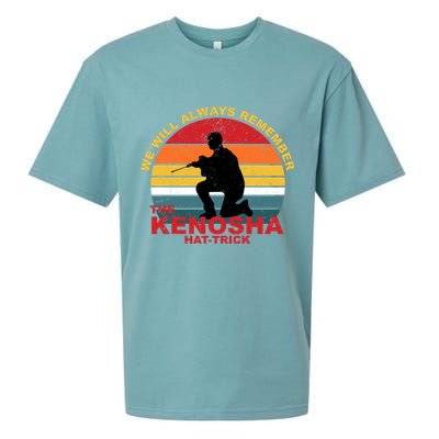 Kyle Rittenhouse We Will Always Remember The Kenosha Hat Trick Sueded Cloud Jersey T-Shirt