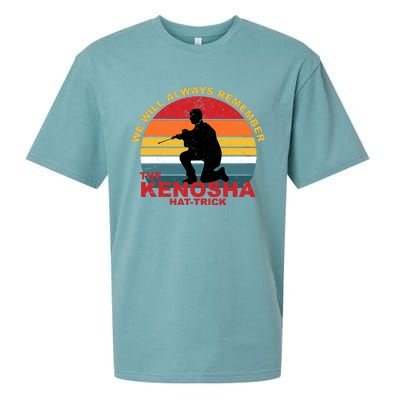 Kyle Rittenhouse We Will Always Remember The Kenosha Hat Trick Sueded Cloud Jersey T-Shirt