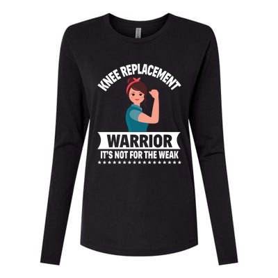 Knee Replacement Warrior Knee Surgery Recovery Get Well Gift Womens Cotton Relaxed Long Sleeve T-Shirt