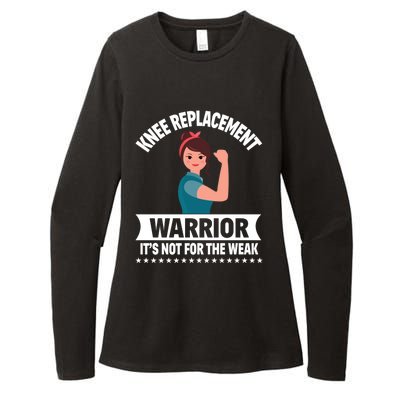 Knee Replacement Warrior Knee Surgery Recovery Get Well Gift Womens CVC Long Sleeve Shirt