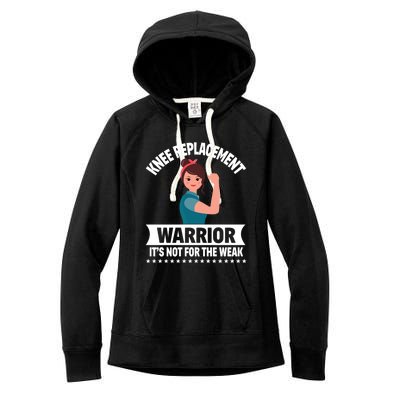 Knee Replacement Warrior Knee Surgery Recovery Get Well Gift Women's Fleece Hoodie