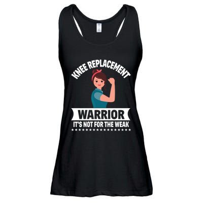 Knee Replacement Warrior Knee Surgery Recovery Get Well Gift Ladies Essential Flowy Tank