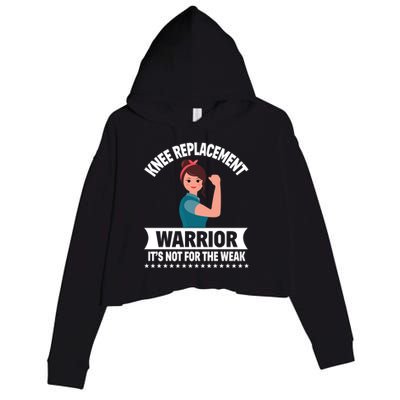 Knee Replacement Warrior Knee Surgery Recovery Get Well Gift Crop Fleece Hoodie