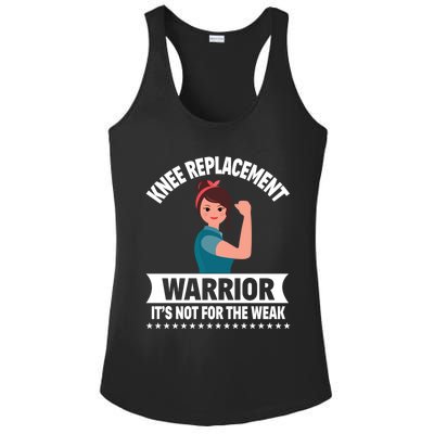 Knee Replacement Warrior Knee Surgery Recovery Get Well Gift Ladies PosiCharge Competitor Racerback Tank