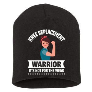 Knee Replacement Warrior Knee Surgery Recovery Get Well Gift Short Acrylic Beanie