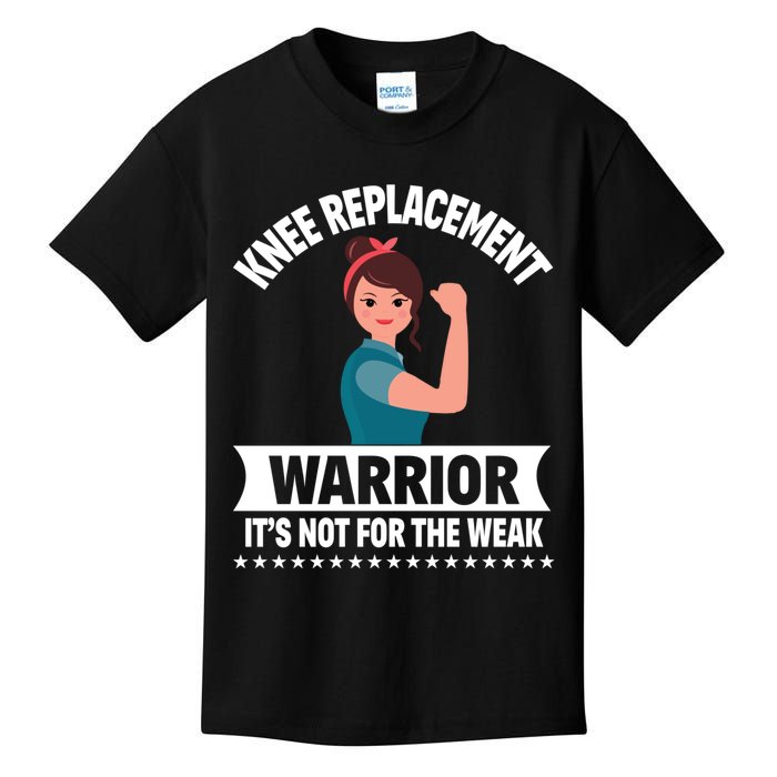 Knee Replacement Warrior Knee Surgery Recovery Get Well Gift Kids T-Shirt