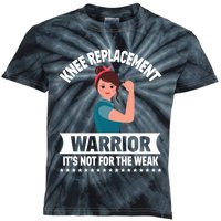 Knee Replacement Warrior Knee Surgery Recovery Get Well Gift Kids Tie-Dye T-Shirt