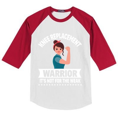 Knee Replacement Warrior Knee Surgery Recovery Get Well Gift Kids Colorblock Raglan Jersey