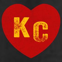 KC Red & Yellow Heart Kansas City Red/yellow heart kc red kc 7 Panel Mesh Trucker Snapback Hat