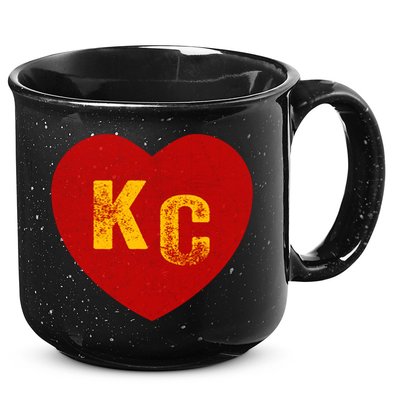KC Red & Yellow Heart Kansas City Red/yellow heart kc red kc 15oz Campfire Ceramic Mug