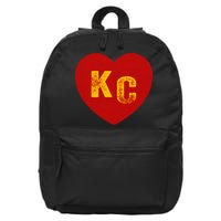 KC Red & Yellow Heart Kansas City Red/yellow heart kc red kc 16 in Basic Backpack