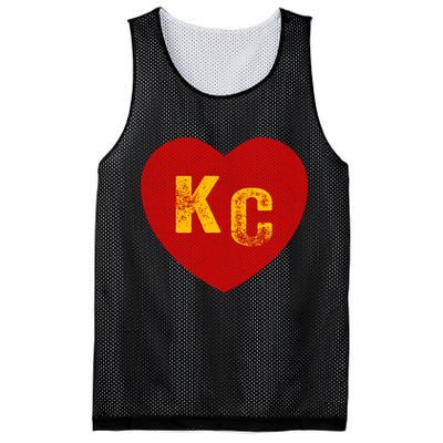 KC Red & Yellow Heart Kansas City Red/yellow heart kc red kc Mesh Reversible Basketball Jersey Tank