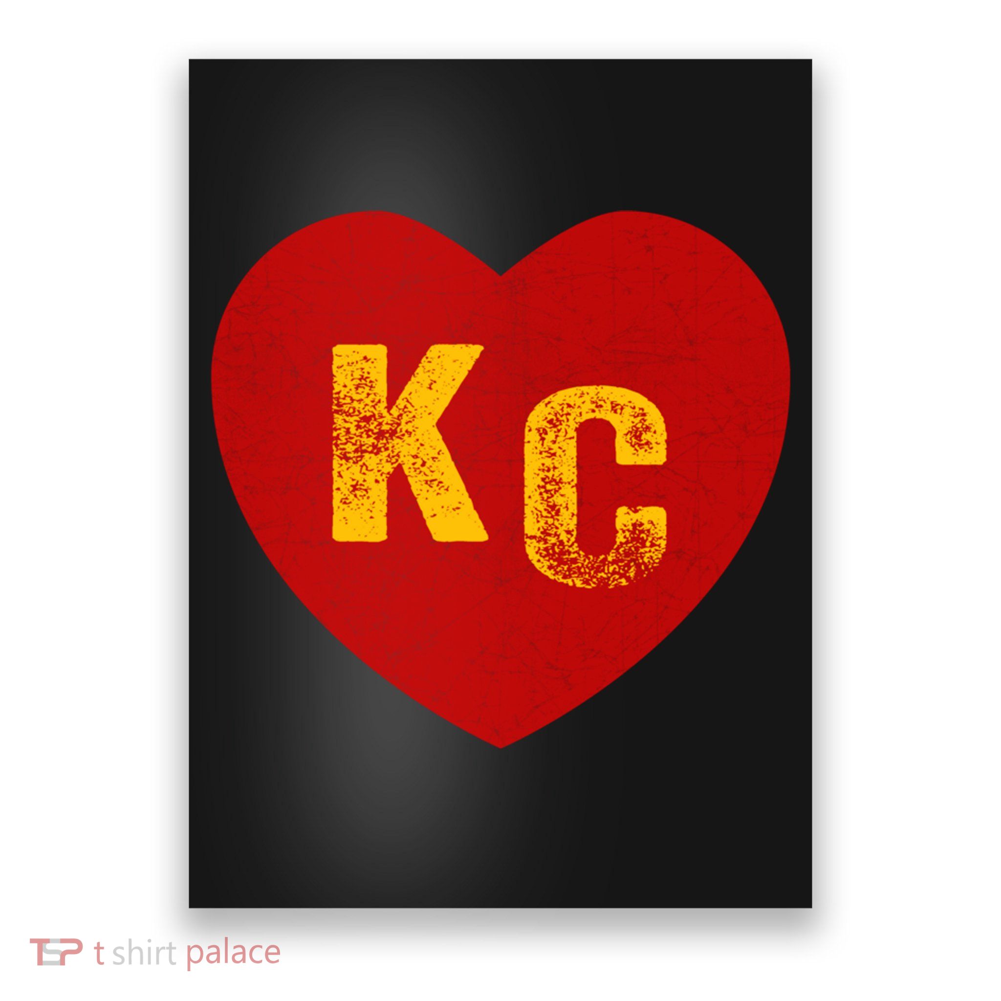 KC Red & Yellow Heart Kansas City Red/yellow heart kc red kc Poster