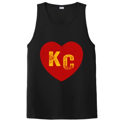 KC Red & Yellow Heart Kansas City Red/yellow heart kc red kc PosiCharge Competitor Tank